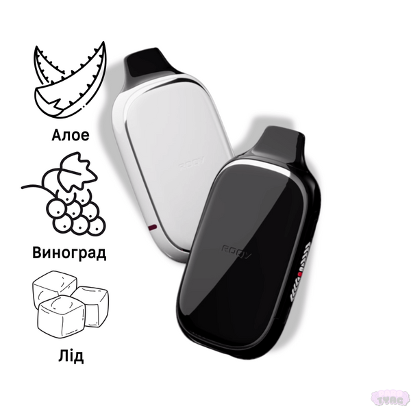 Flonq ROQY 40000 Aloe Grape Ice (Виноград Алое Лёд) - Одноразовая Электронная Сигарета 720047 фото